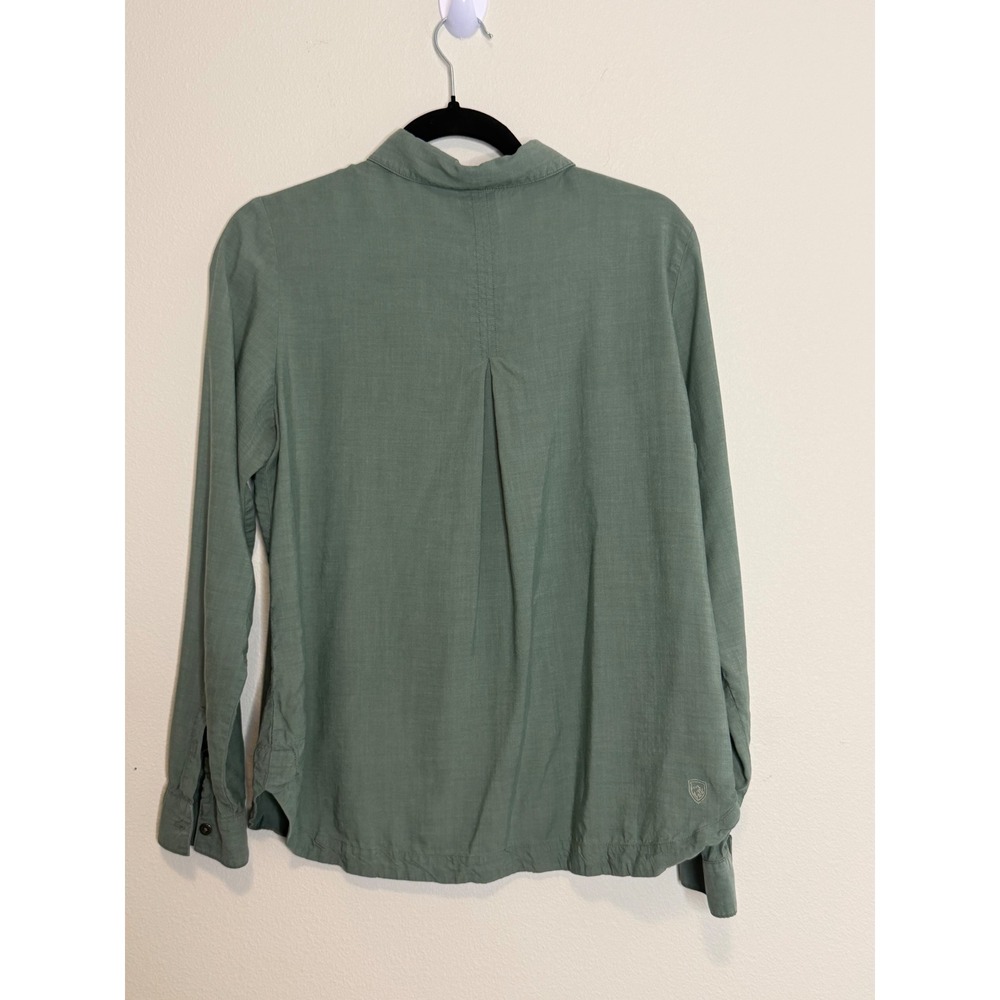 Kuhl Women's Sage Green 100% Tencel Long Sleeve Button Down Shirt Medium - Picture 2 of 7